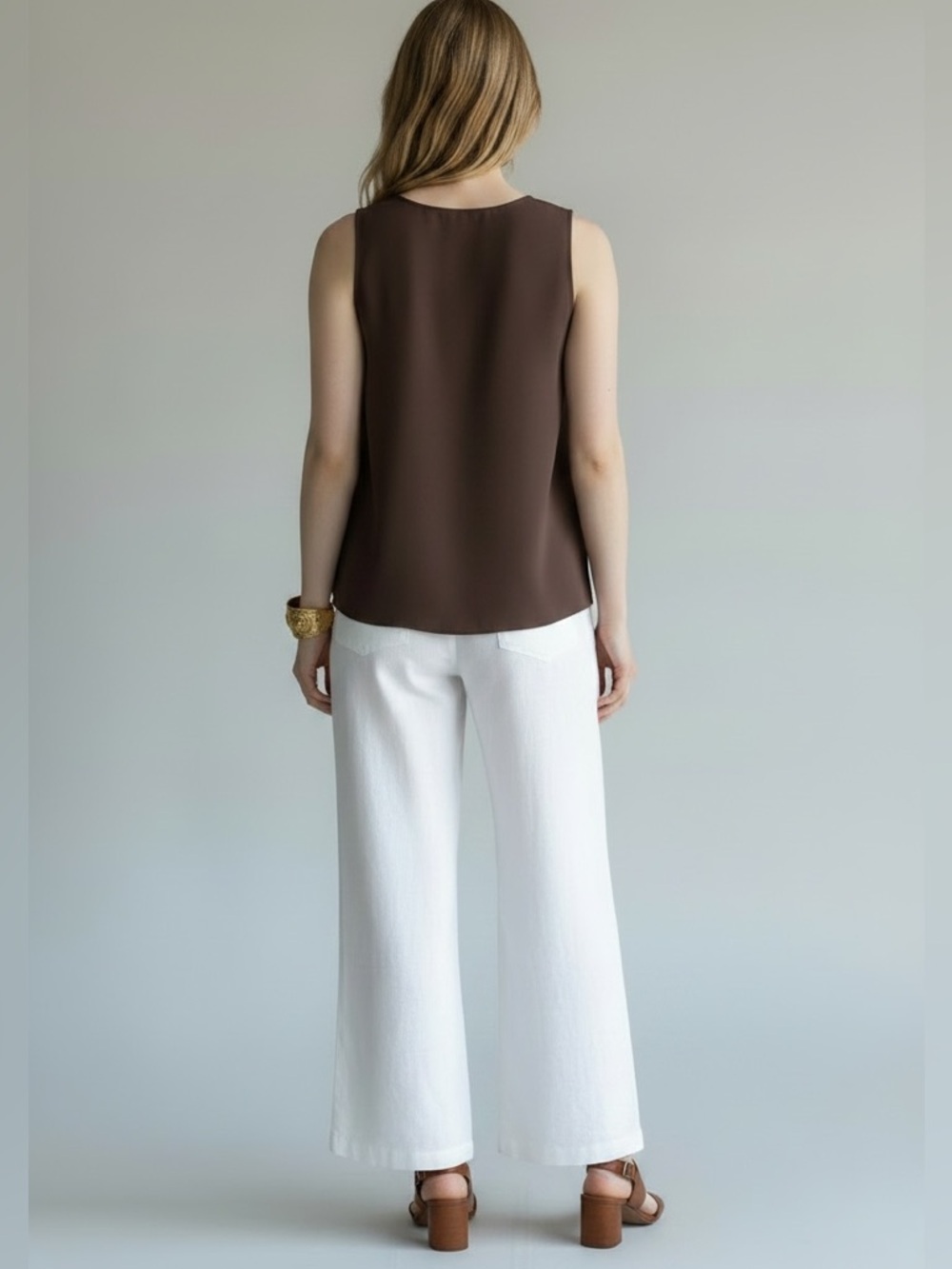St. John Espresso Brown Tank Top XL - Picture 2 of 7